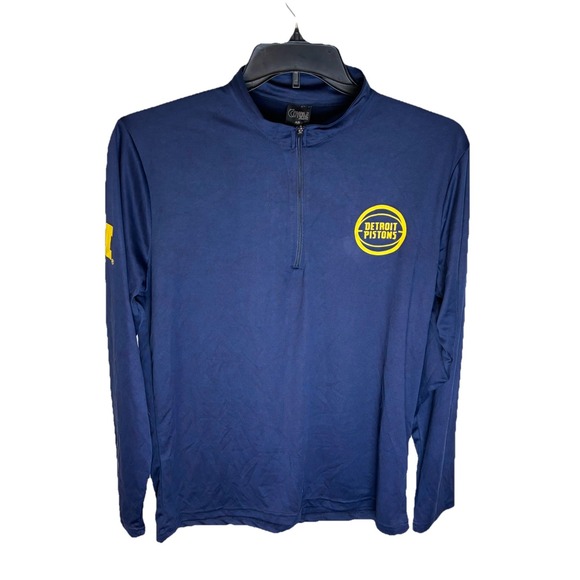 Other - Coyote Detroit Pistons Michigan NBA Navy Blue Quarter Zip Pullover Small